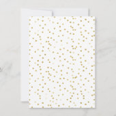 Gold Calligraphy Verre 40e anniversaire Invitation (Dos)