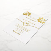 Gold Calligraphy Wedding Folie Uitnodiging (Gedraaid)