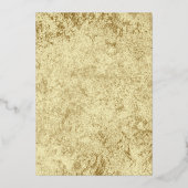 Gold Calligraphy Wedding Folie Uitnodiging (Achterkant)