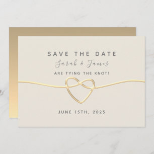 Gold Calligraphy Wedding Save The Date