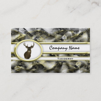 Gold Camouflage Deer Taxidermy Visitekaartjes