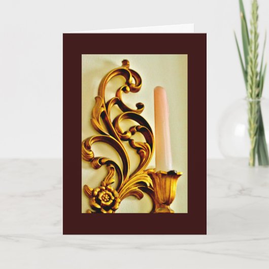 Gold Candle Sconce Kaart (Voorkant)