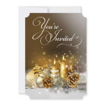 Gold Candles Kerstparty Elegant Holiday