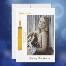 Gold Cap Graduation Photo 