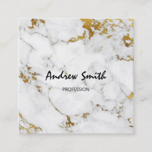 Gold Carrara Gray Marble Vip Consulting Services Vierkante Visitekaartje