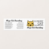 Gold Cat, Kattenboarding, Cattery Gedetailleerd Visitekaartjes (Buitenkant ongevouwen)