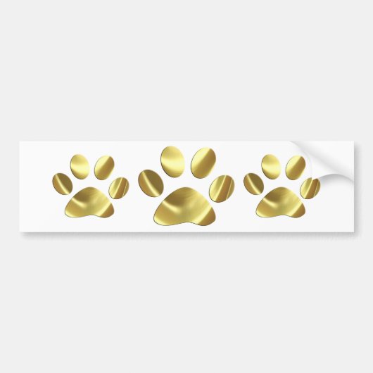Gold Cat Paw-afdrukken Bumpersticker (Voorkant)