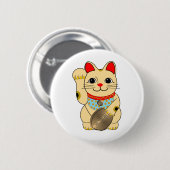 Gold Cat Ronde Button 5,7 Cm (Voorkant /achterkant)