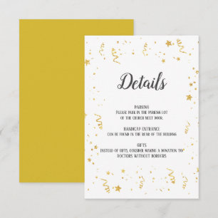 Gold Celebration Detail-kaart Informatiekaartje