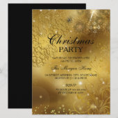 Gold Celebration Sparkle Noël Invitation de vacanc (Devant / Derrière)