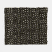 Gold Celestial Moon en sterren Black Fleece Deken (Voorkant (Horizontaal))