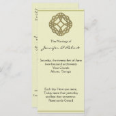 Gold Celtic Eternity Knot Wedding Programme (Devant / Derrière)