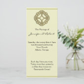 Gold Celtic Eternity Knot Wedding Programme (Debout devant)