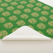 Gold Celtic Horse Pattern Sherpa Deken (3/4)