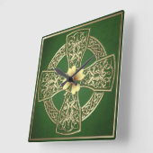 Gold Celtic Irish Square Clock Vierkante Klok (Hoek)