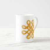 GOLD CELTIC KNOT Bone China Mug (Devant droit)