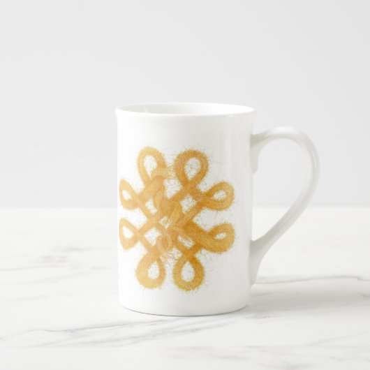 GOLD CELTIC KNOT Bone China Mug (Droite)