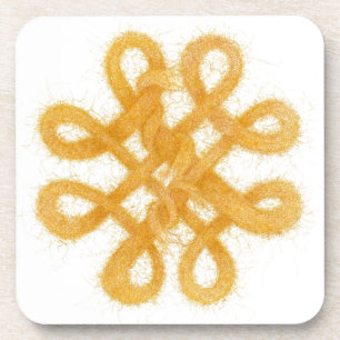 GOLD CELTIC KNOT Dessous de verre en plastique dur