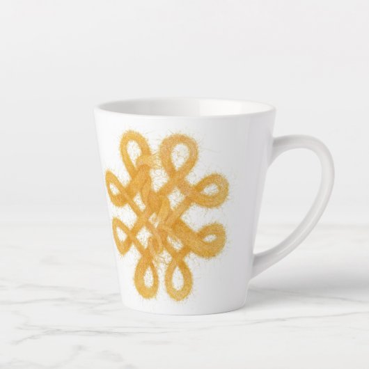 GOLD CELTIC KNOT Latte Mug (Droite)