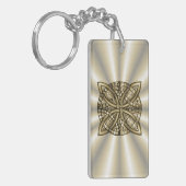 Gold Celtic Knot Original Art Design Sleutelhanger (Voorkant Links)