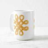 GOLD CELTIC KNOT Tall White Mug (Devant gauche)