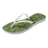 Gold Celtic Shamrock Pattern Teenslippers (Schuin)
