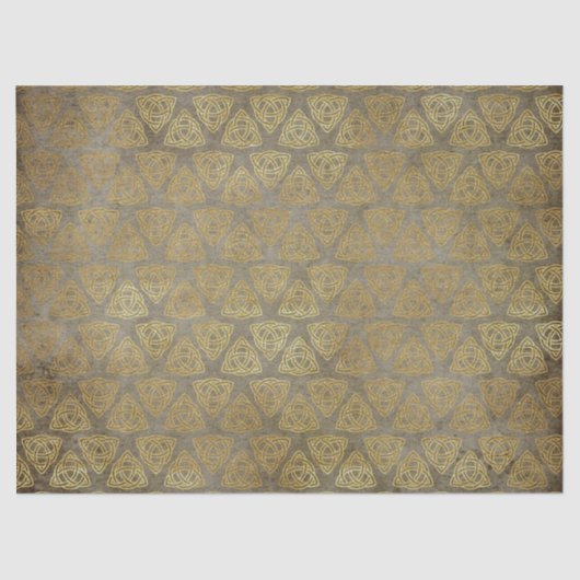 Gold Celtic Trinity Knot Decoupage Tissue Paper Tissuepapier (Voorkant)