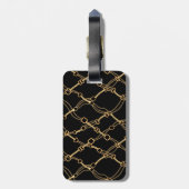 Gold Chains op zwart- Bagagelabel (Achterkant verticaal)