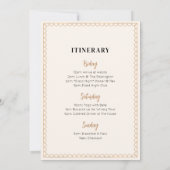 Gold Champagne Bachelorette Invitation du week-end (Dos)