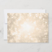 Gold Champagne Bokeh Mariage Merci Note (Dos)