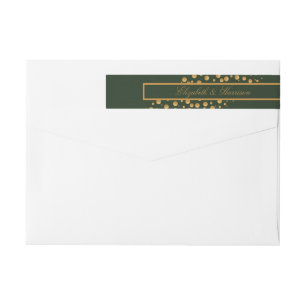 Gold Champagne Bubbles - groen en goud - bruiloft