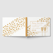Gold Champagne Bubbles Wedding Gastenboek (Volledig)