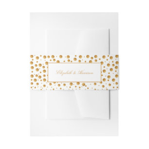 Gold Champagne Bubbles Wedding Uitnodigingen Wikkel