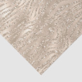 Gold Champagne Glitter Zebra Print glam Tissuepapier (Detail)