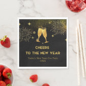 Gold Champagne Proost op oudejaarsavond feestserve Servet (Insitu)