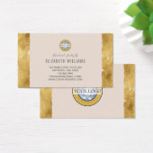 Gold Champagne Voeg je Logo Visitekaartjes toe (Bureau)