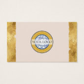 Gold Champagne Voeg je Logo Visitekaartjes toe (Achterkant)