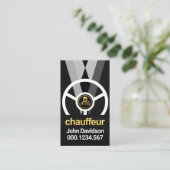 Gold Chauffeur Driver Service Visitekaartje (Staand voorkant)