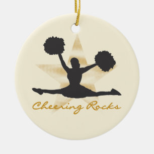 Gold Cheering Rocks T-shirts en cadeautjes Keramisch Ornament