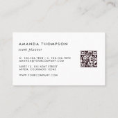 Gold Cheetah Skin Brush Strokes QR Code Visitekaartje (Achterkant)