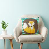 Gold Chevron Fox sur oreiller Brown (Chaise)