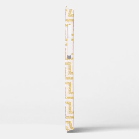 Gold Chevron Stripes Glitter Case-Mate iPhone Case (Achterkant / Links)