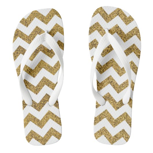 Gold Chevron Teenslippers (Voetbed)
