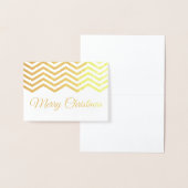 Gold Chevron Trim Merry kerst Folie Kaarten (Display)