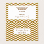 Gold Chevron Visitekaartjes (Buitenkant ongevouwen)