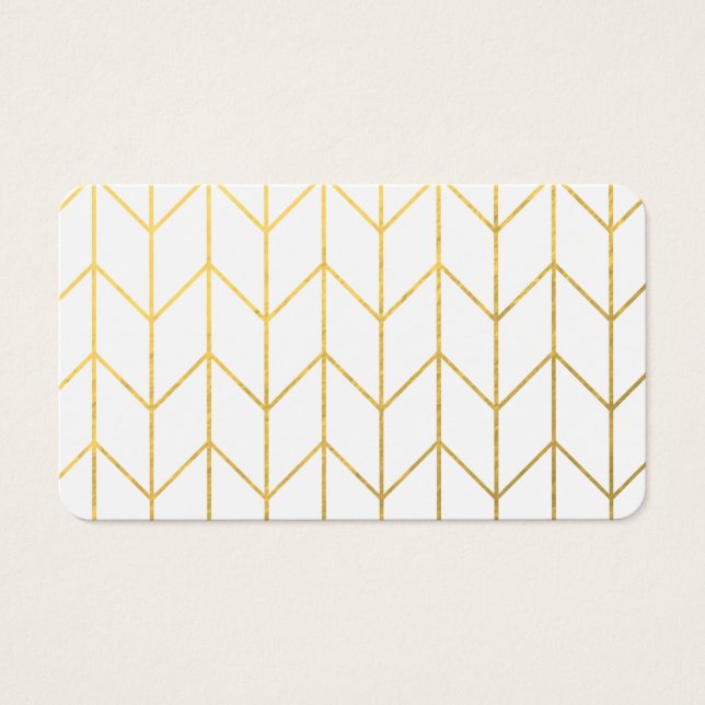 Gold Chevron White Arrière - plan Modern Chic (Devant)