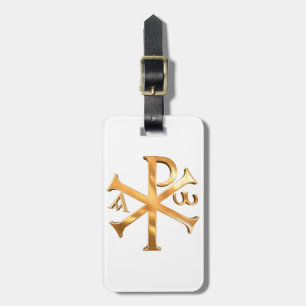 Gold Chi-Rho Bagagelabel