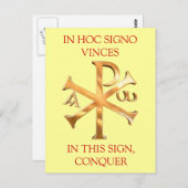 Gold Chi-Rho Briefkaart (Voorkant / Achterkant)