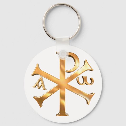 Gold Chi-Rho Sleutelhanger (Voorkant)