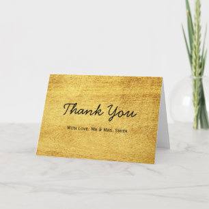 Gold Chic Font Merci Foil élégant